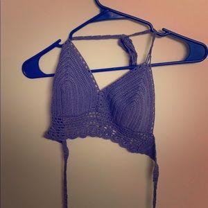 Lilac color Knit bikini top super cute
